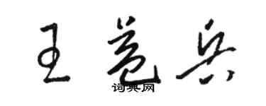 骆恒光王益兵草书个性签名怎么写