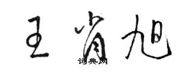 骆恒光王肖旭草书个性签名怎么写