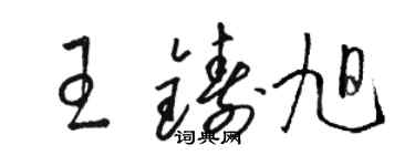 骆恒光王铸旭草书个性签名怎么写