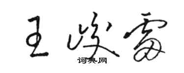 骆恒光王峻雷草书个性签名怎么写
