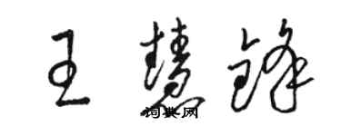 骆恒光王慧锋草书个性签名怎么写