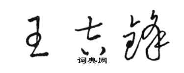 骆恒光王吉锋草书个性签名怎么写