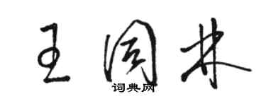 骆恒光王同林草书个性签名怎么写