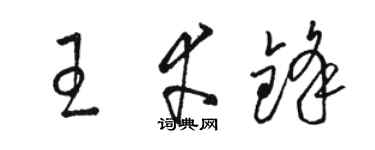 骆恒光王幸锋草书个性签名怎么写
