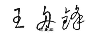 骆恒光王舟锋草书个性签名怎么写