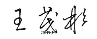 骆恒光王茂彬草书个性签名怎么写