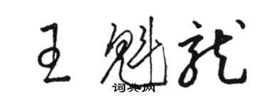 骆恒光王魁龙草书个性签名怎么写