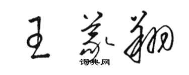 骆恒光王义翔草书个性签名怎么写