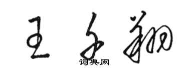 骆恒光王千翔草书个性签名怎么写