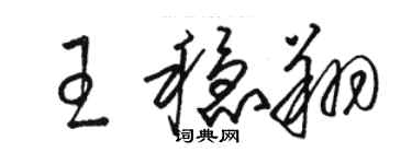 骆恒光王稳翔草书个性签名怎么写