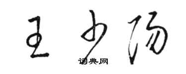 骆恒光王少阳草书个性签名怎么写