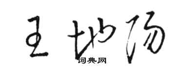 骆恒光王地阳草书个性签名怎么写