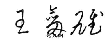 骆恒光王剑雄草书个性签名怎么写