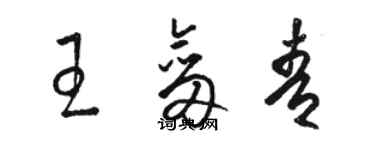 骆恒光王剑青草书个性签名怎么写