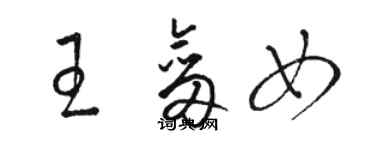 骆恒光王剑女草书个性签名怎么写