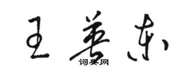 骆恒光王英东草书个性签名怎么写