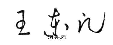 骆恒光王东凡草书个性签名怎么写