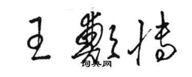 骆恒光王郑博草书个性签名怎么写