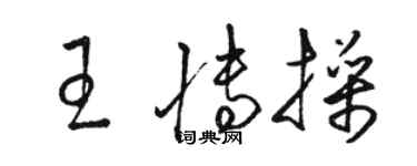 骆恒光王博操草书个性签名怎么写