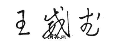 骆恒光王威武草书个性签名怎么写