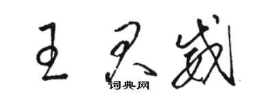 骆恒光王君威草书个性签名怎么写