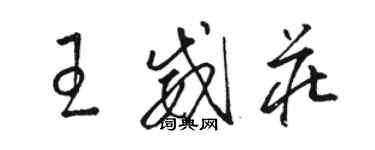 骆恒光王威庄草书个性签名怎么写