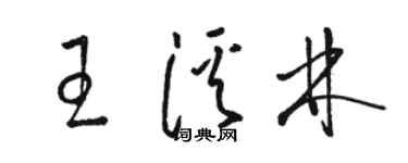 骆恒光王溪林草书个性签名怎么写