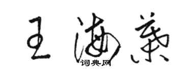 骆恒光王海叶草书个性签名怎么写