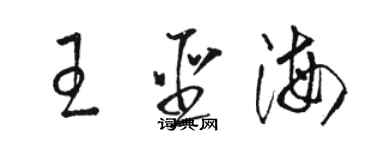 骆恒光王圣海草书个性签名怎么写