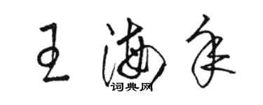 骆恒光王海年草书个性签名怎么写