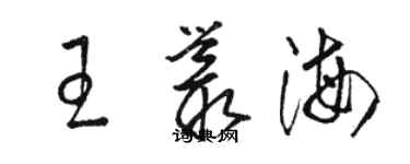 骆恒光王丛海草书个性签名怎么写