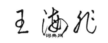 骆恒光王海非草书个性签名怎么写