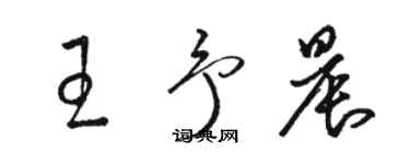 骆恒光王予晨草书个性签名怎么写