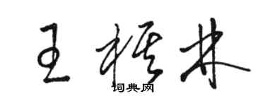 骆恒光王棋林草书个性签名怎么写