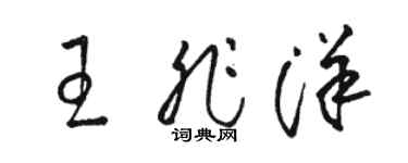 骆恒光王非洋草书个性签名怎么写