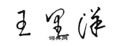 骆恒光王里洋草书个性签名怎么写