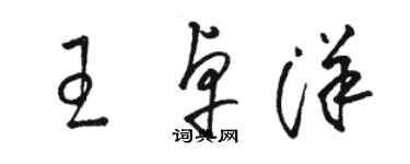 骆恒光王卓洋草书个性签名怎么写