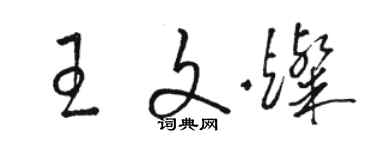 骆恒光王文灿草书个性签名怎么写
