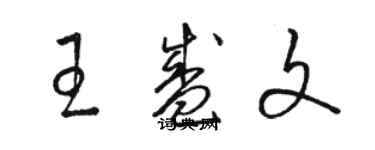 骆恒光王盛文草书个性签名怎么写
