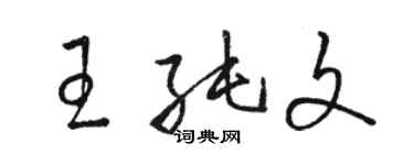 骆恒光王纯文草书个性签名怎么写