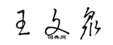 骆恒光王文众草书个性签名怎么写