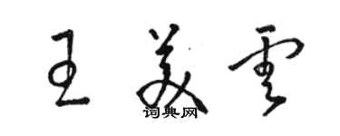 骆恒光王美云草书个性签名怎么写
