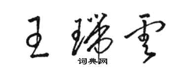 骆恒光王瑞云草书个性签名怎么写