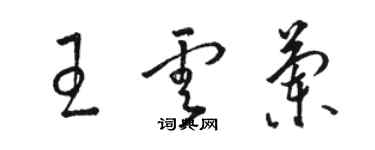 骆恒光王云兰草书个性签名怎么写