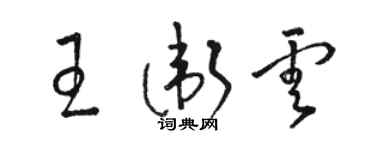 骆恒光王卫云草书个性签名怎么写