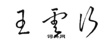 骆恒光王云行草书个性签名怎么写