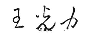 骆恒光王光力草书个性签名怎么写