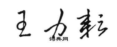 骆恒光王力耘草书个性签名怎么写