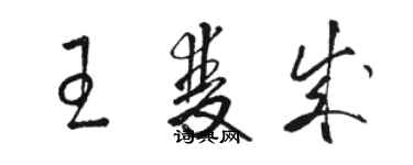 骆恒光王双成草书个性签名怎么写