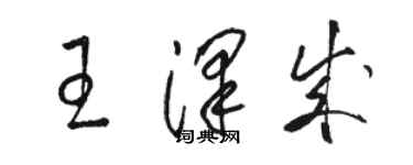 骆恒光王泽成草书个性签名怎么写